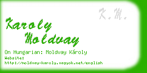 karoly moldvay business card