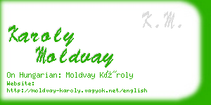 karoly moldvay business card